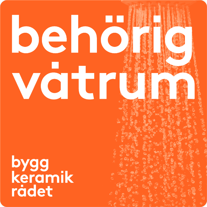Skylt på våtrumsbehörighet byggkeramikrådet